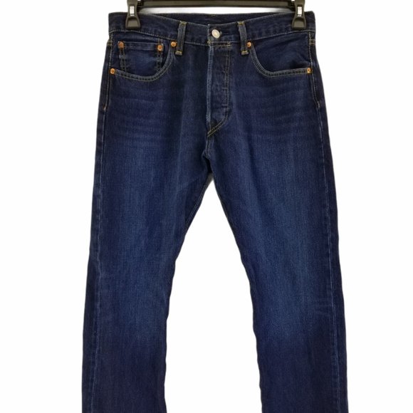 Levi's 501 Straight Slim Button Fly Denim  Mens J - Picture 1 of 7